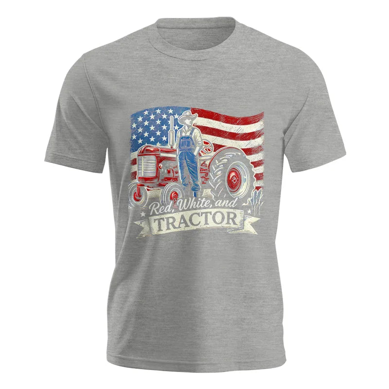 Red White And Tractor - Unisex Jersey Short Sleeve Tee