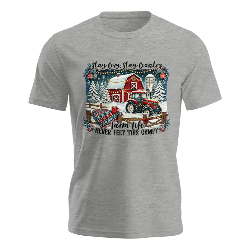 Stay Cozy_Stay Country_Farm Life Never Felt This Comfy 3 - Unisex Jersey Short Sleeve Tee