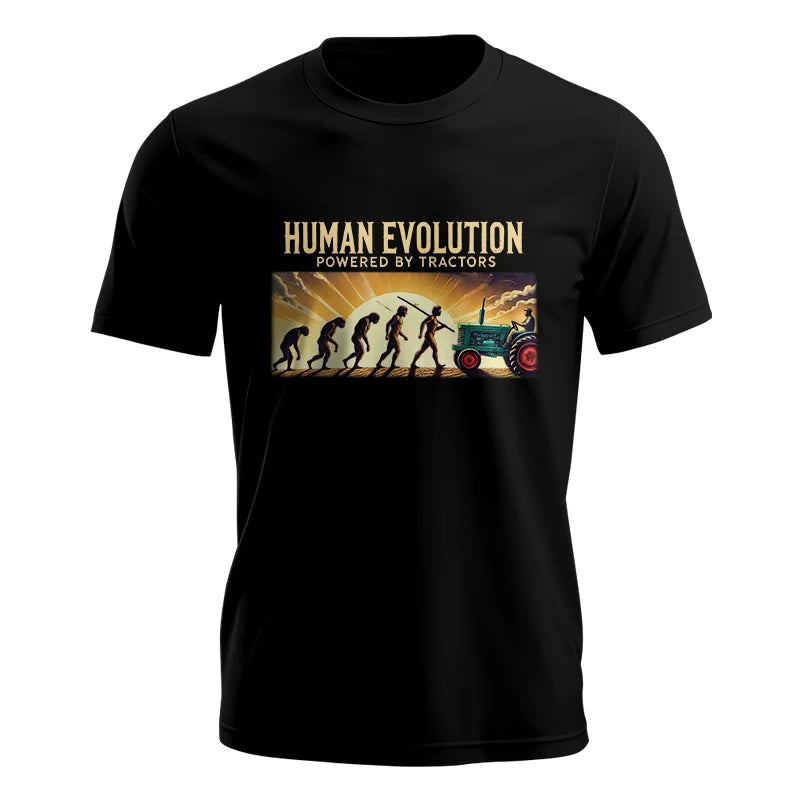 Human Evolution Powered By Tractors - Unisex Jersey Short Sleeve Tee