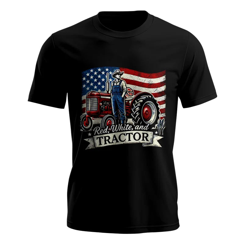 Red White And Tractor - Unisex Jersey Short Sleeve Tee