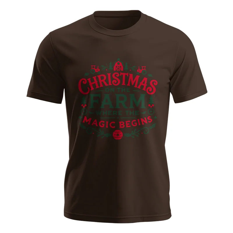 Image of Christmas on the Farm Where the Magic Begins! 1 - Unisex Jersey Short Sleeve Tee