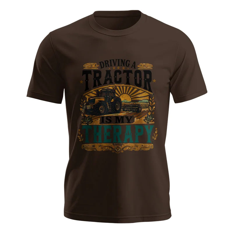 Image of Driving A Tractor Is My Therapy - Unisex Jersey Short Sleeve Tee