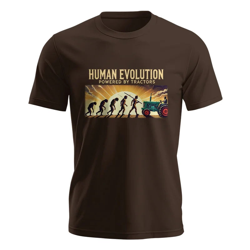 Human Evolution Powered By Tractors - Unisex Jersey Short Sleeve Tee