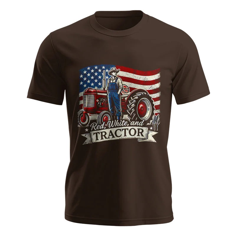 Red White And Tractor - Unisex Jersey Short Sleeve Tee