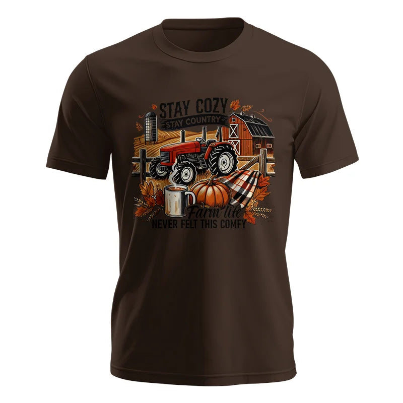 Image of Stay Cozy_Stay Country_Farm Life Never Felt This Comfy - Unisex Jersey Short Sleeve Tee