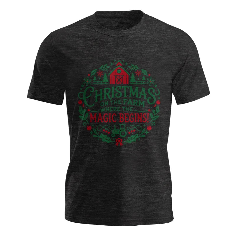 Image of Christmas on the Farm Where the Magic Begins! 2 - Unisex Jersey Short Sleeve Tee