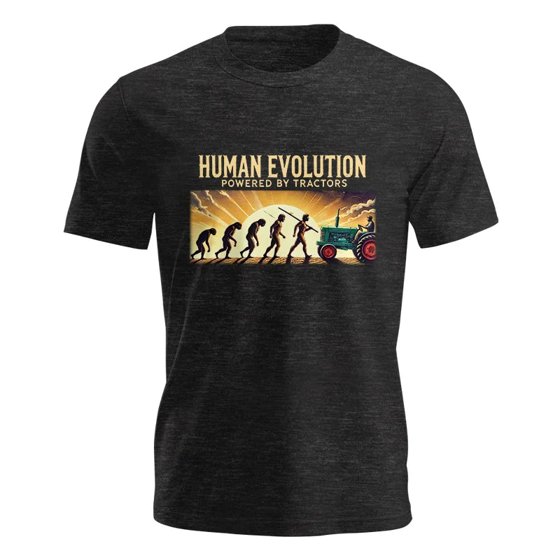 Human Evolution Powered By Tractors - Unisex Jersey Short Sleeve Tee