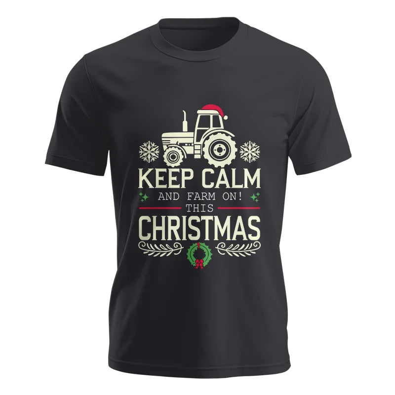 Keep Calm And Farm On! This Christmas - Unisex Jersey Short Sleeve Tee