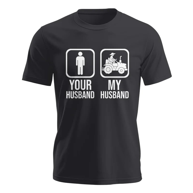 Image of My Husband Is Cooler Than Yours Funny Farm Tractor 1 - Unisex Jersey Short Sleeve Tee