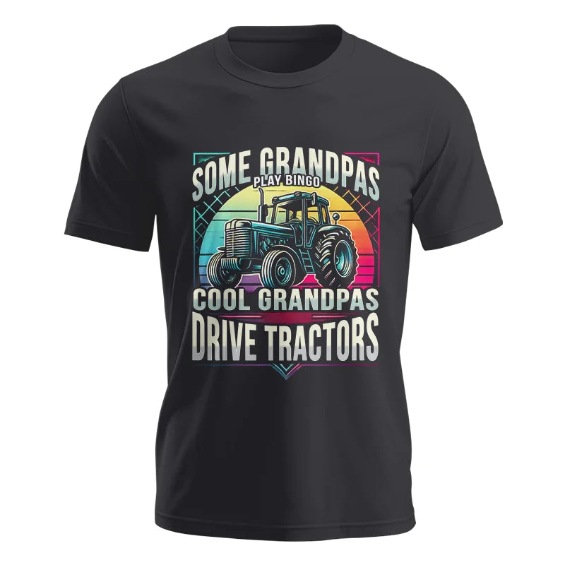 Image of Some Grandpas Play Bingo_Cool Grandpas Drive Tractors - Unisex Jersey Short Sleeve Tee