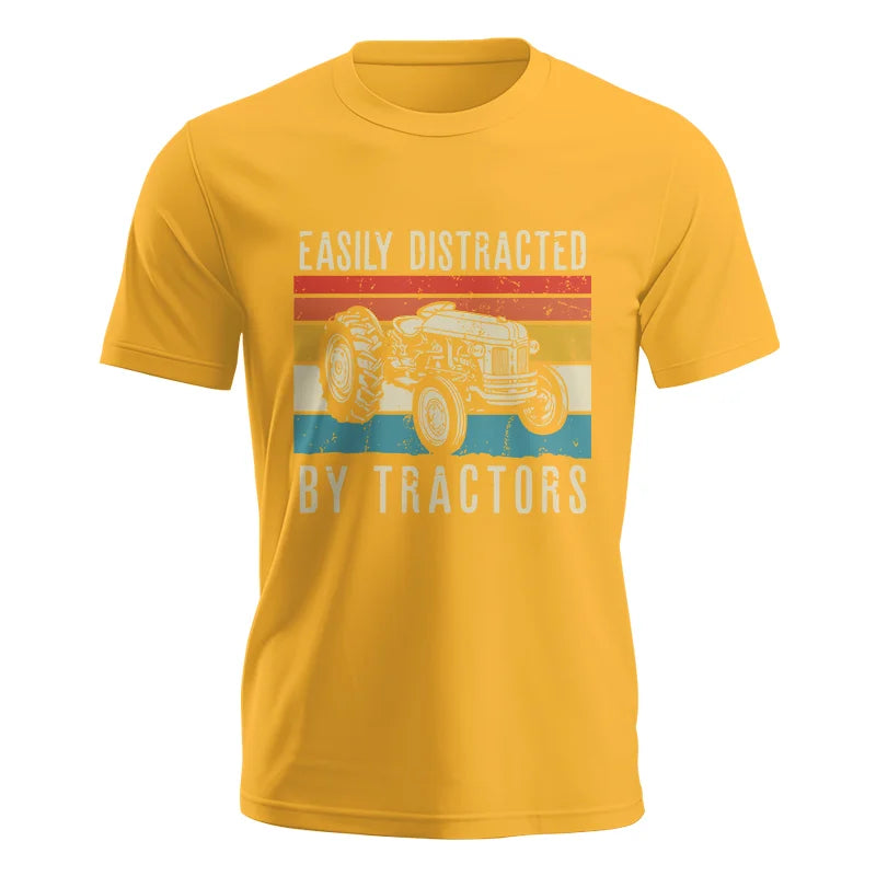 Easily Distracted By Tractors Vintage Design - Unisex Jersey Short Sleeve Tee