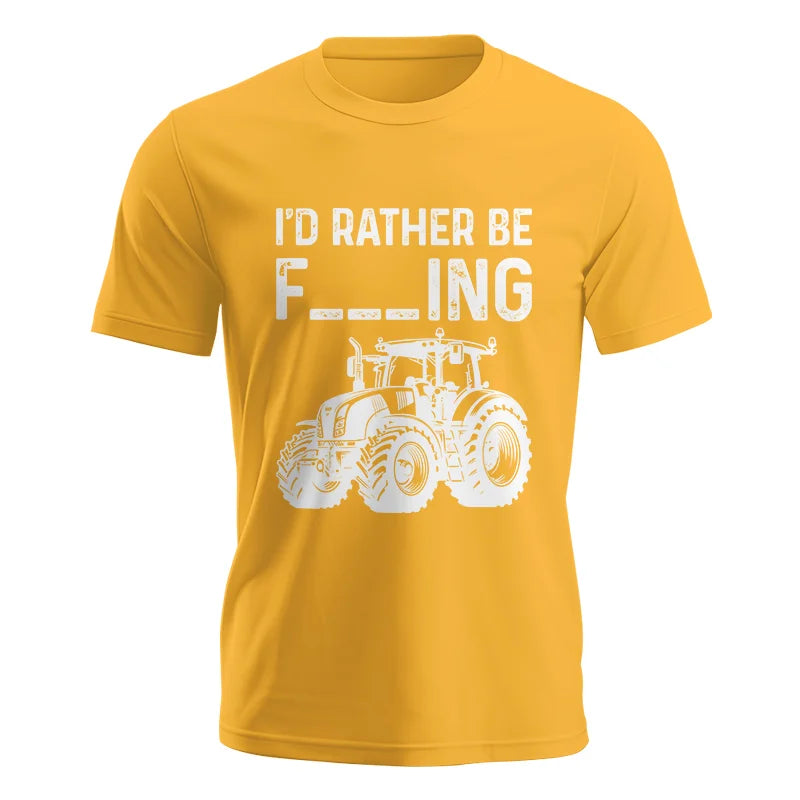 Funny I Would Rather Be Farming Tractor 2 - Unisex Jersey Short Sleeve Tee