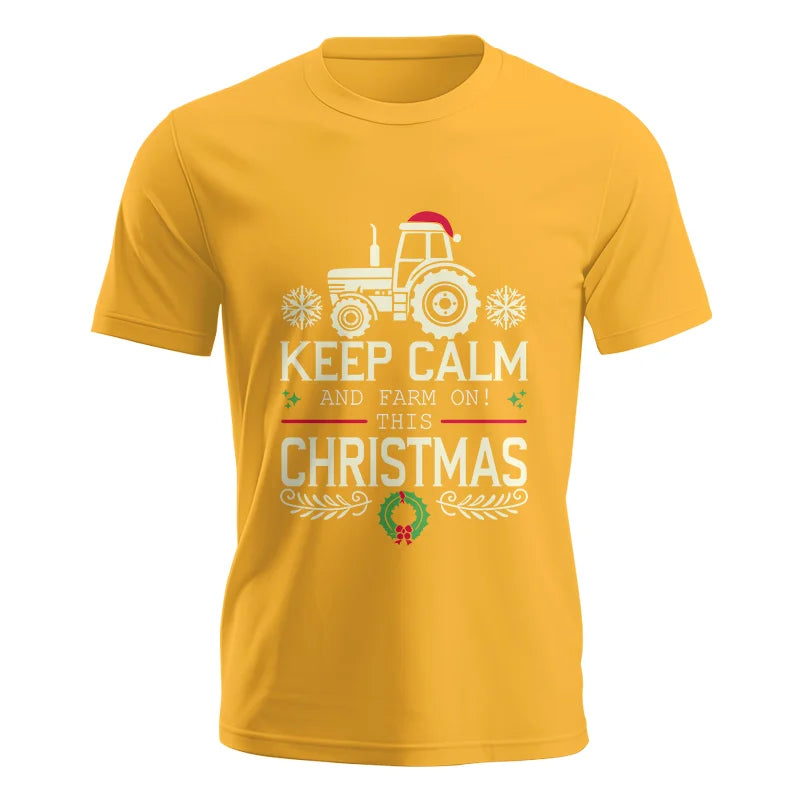 Image of Keep Calm And Farm On! This Christmas - Unisex Jersey Short Sleeve Tee