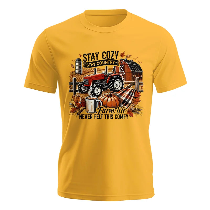 Image of Stay Cozy_Stay Country_Farm Life Never Felt This Comfy - Unisex Jersey Short Sleeve Tee