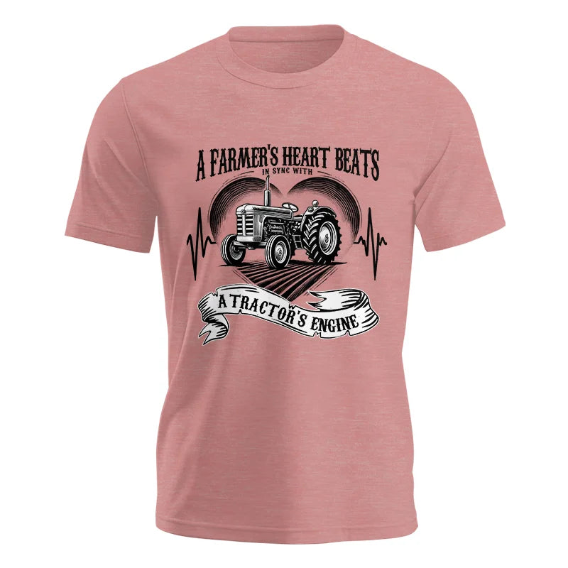 A Farmer’s Heart Beats A Tractor’s Engine - Unisex Jersey Short Sleeve Tee