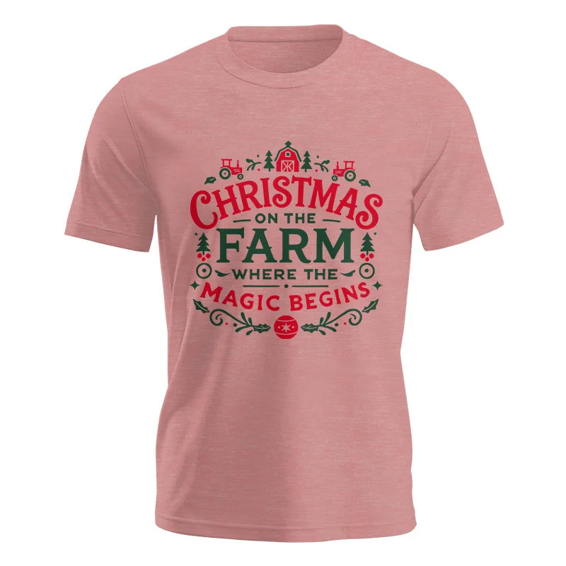 Image of Christmas on the Farm Where the Magic Begins! 1 - Unisex Jersey Short Sleeve Tee