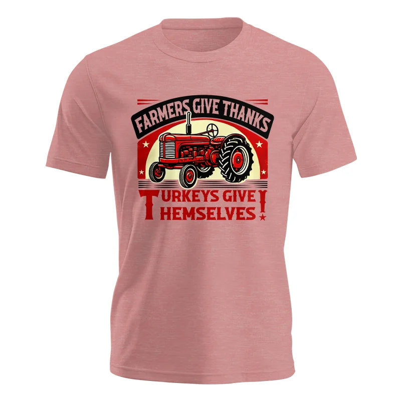 Image of Farmers Give Thanks Turkeys Give Themselves 2 - Unisex Jersey Short Sleeve Tee