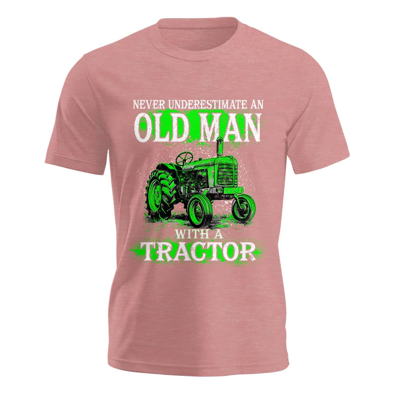 Funny Quote Never Underestimate Old Man Tractor - Unisex Jersey Short Sleeve Tee