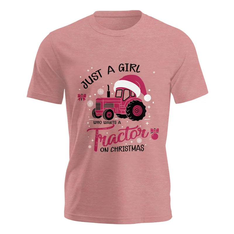 Just A Girl Who Want A Tractor On Christmas - Unisex Jersey Short Sleeve Tee