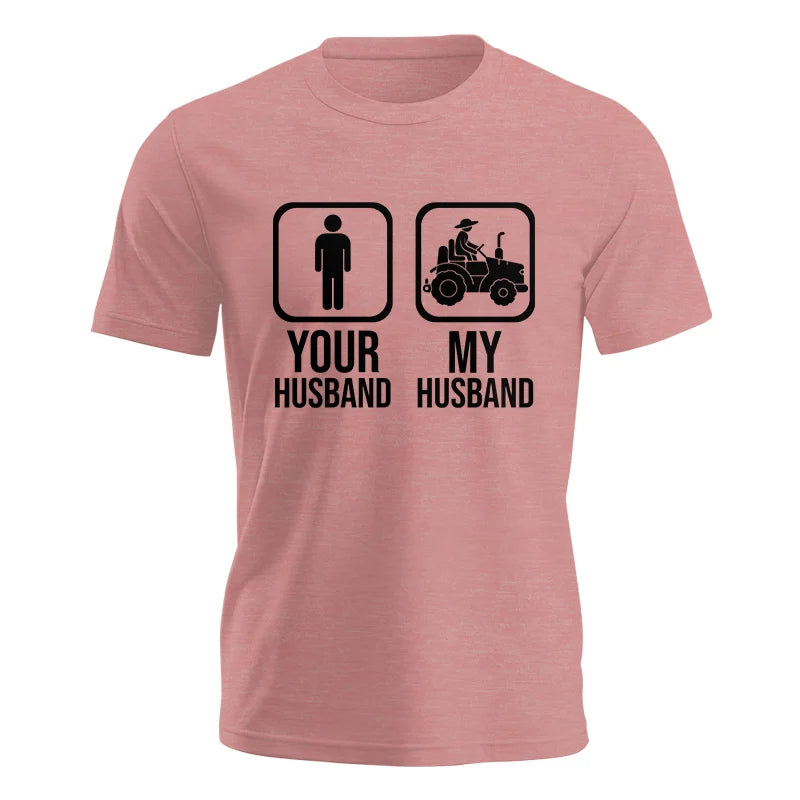 Image of My Husband Is Cooler Than Yours Funny Farm Tractor 2 - Unisex Jersey Short Sleeve Tee