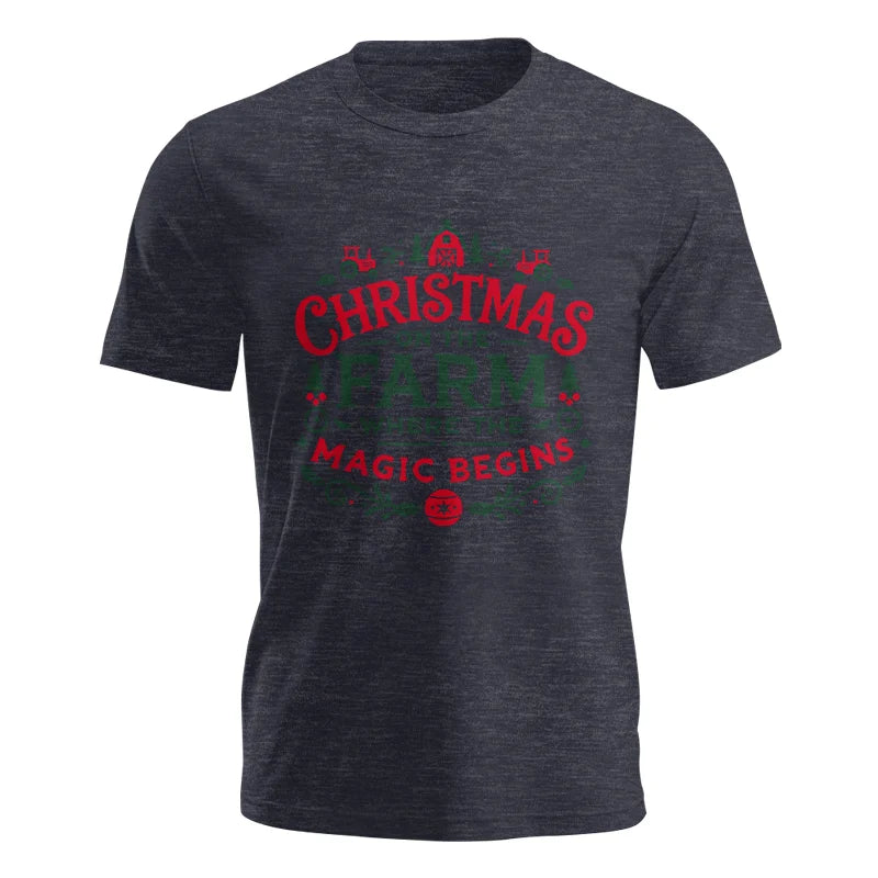 Image of Christmas on the Farm Where the Magic Begins! 1 - Unisex Jersey Short Sleeve Tee