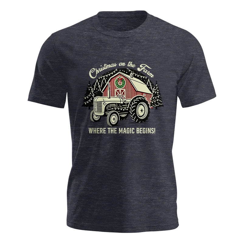 Image of Christmas on the Farm Where the Magic Begins! 3 - Unisex Jersey Short Sleeve Tee