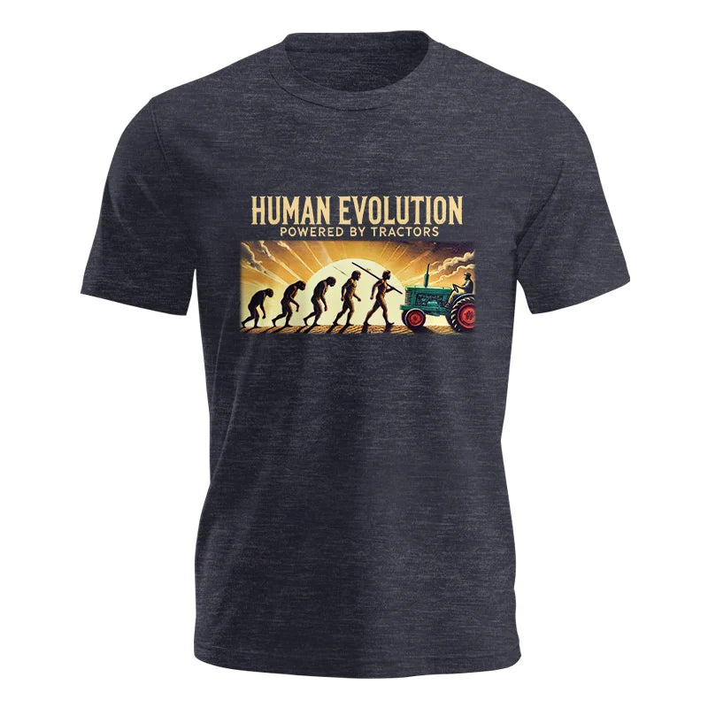 Image of Human Evolution Powered By Tractors - Unisex Jersey Short Sleeve Tee