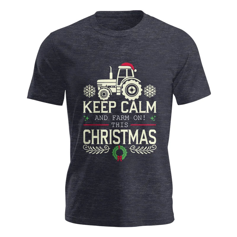 Image of Keep Calm And Farm On! This Christmas - Unisex Jersey Short Sleeve Tee