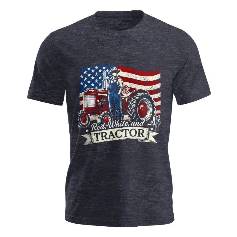 Red White And Tractor - Unisex Jersey Short Sleeve Tee