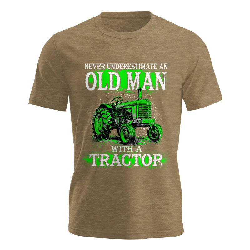 Image of Funny Quote Never Underestimate Old Man Tractor - Unisex Jersey Short Sleeve Tee