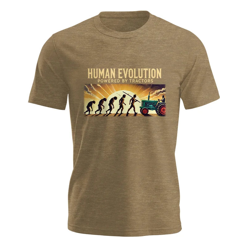 Human Evolution Powered By Tractors - Unisex Jersey Short Sleeve Tee