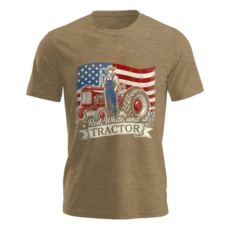 Red White And Tractor - Unisex Jersey Short Sleeve Tee