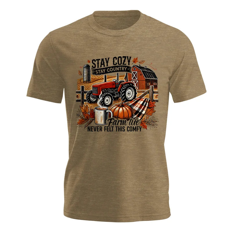 Image of Stay Cozy_Stay Country_Farm Life Never Felt This Comfy - Unisex Jersey Short Sleeve Tee