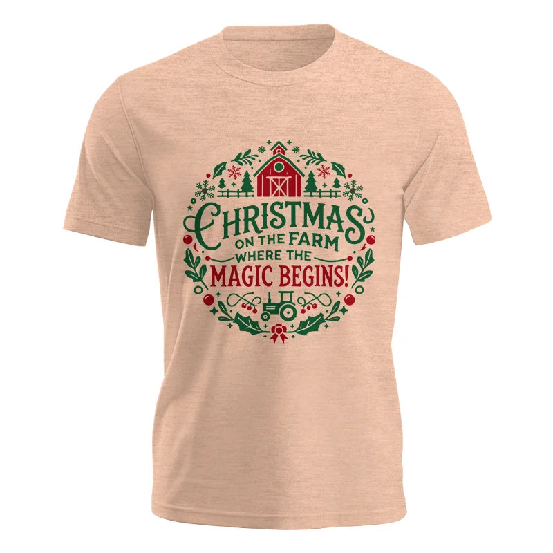 Christmas on the Farm Where the Magic Begins! 2 - Unisex Jersey Short Sleeve Tee