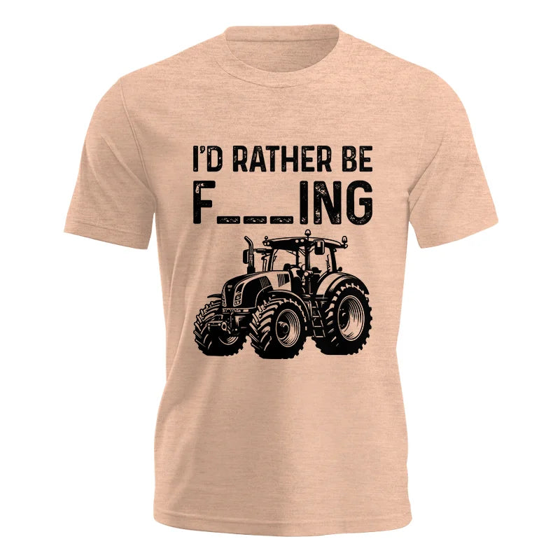 Funny I Would Rather Be Farming Tractor 1 - Unisex Jersey Short Sleeve Tee