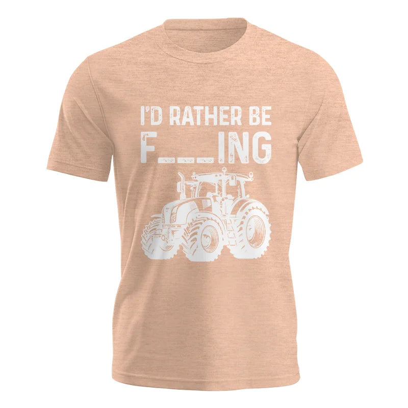 Funny I Would Rather Be Farming Tractor 2 - Unisex Jersey Short Sleeve Tee