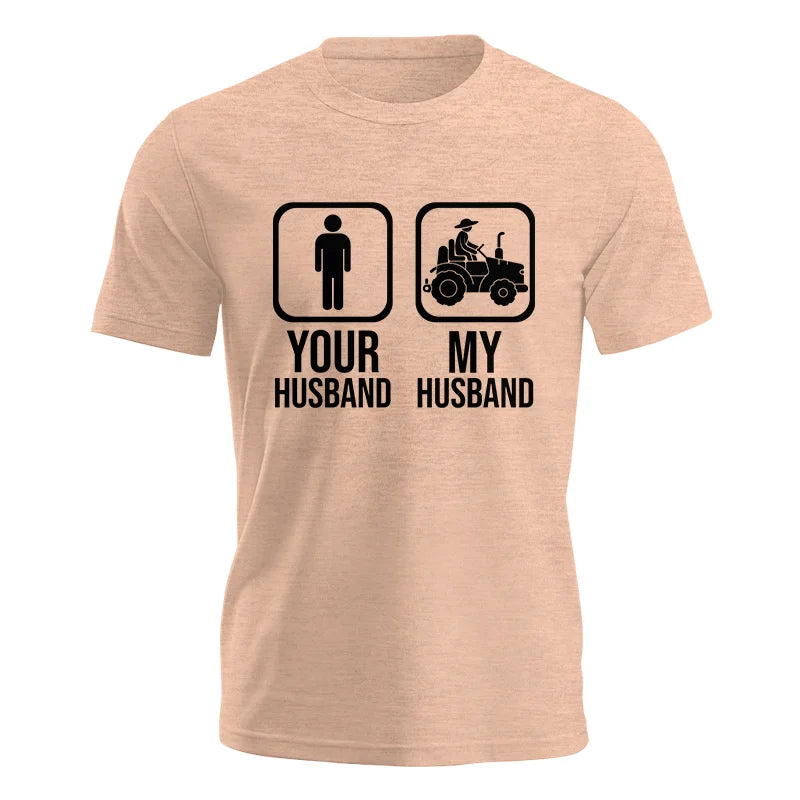 Image of My Husband Is Cooler Than Yours Funny Farm Tractor 2 - Unisex Jersey Short Sleeve Tee