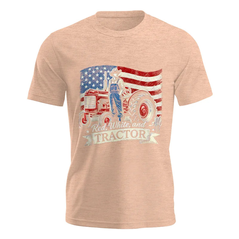 Red White And Tractor - Unisex Jersey Short Sleeve Tee