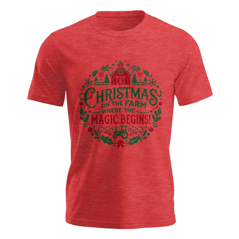 Image of Christmas on the Farm Where the Magic Begins! 2 - Unisex Jersey Short Sleeve Tee