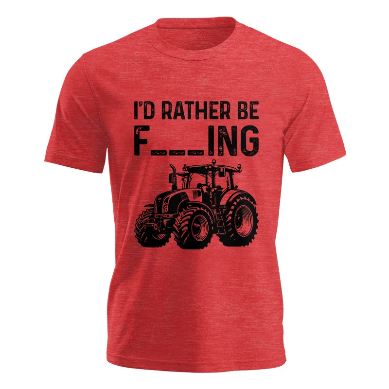 Image of Funny I Would Rather Be Farming Tractor 1 - Unisex Jersey Short Sleeve Tee