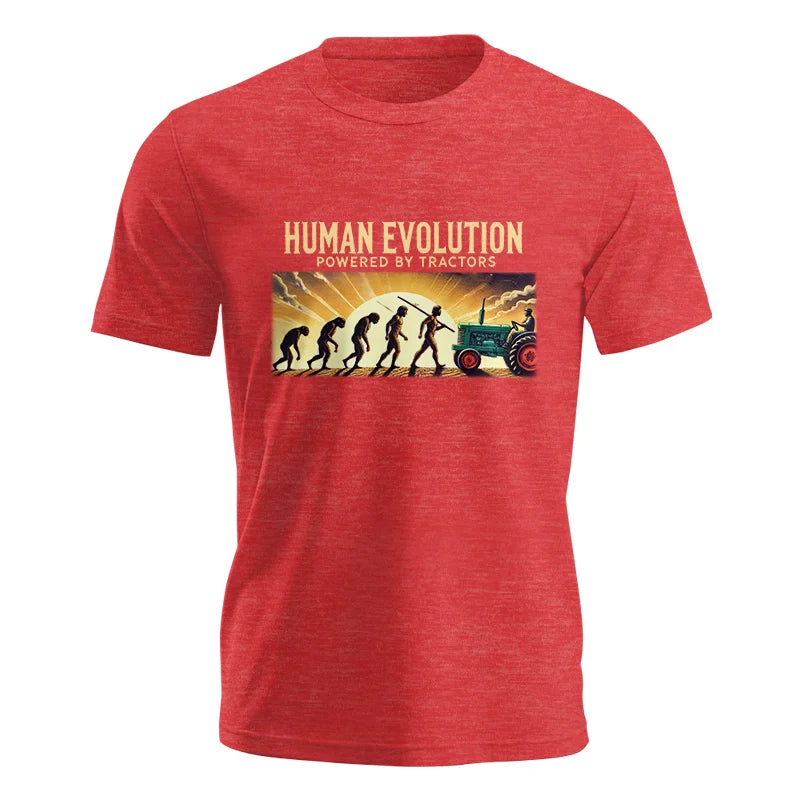 Human Evolution Powered By Tractors - Unisex Jersey Short Sleeve Tee