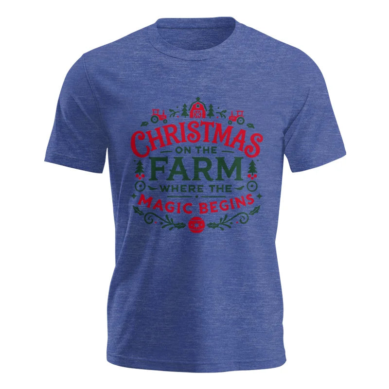 Christmas on the Farm Where the Magic Begins! 1 - Unisex Jersey Short Sleeve Tee