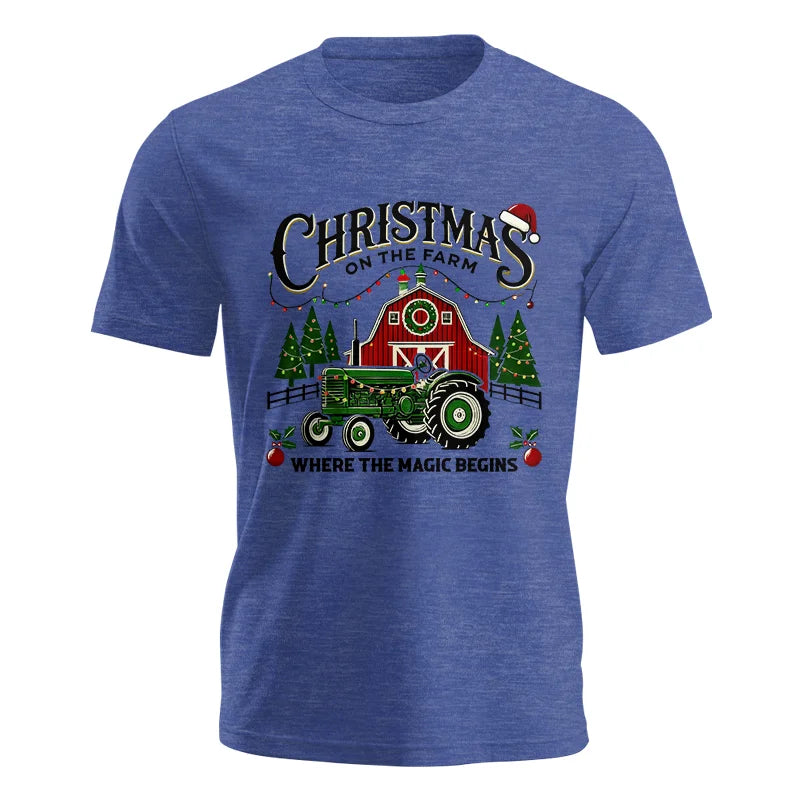 Christmas on the Farm Where the Magic Begins! 5 - Unisex Jersey Short Sleeve Tee