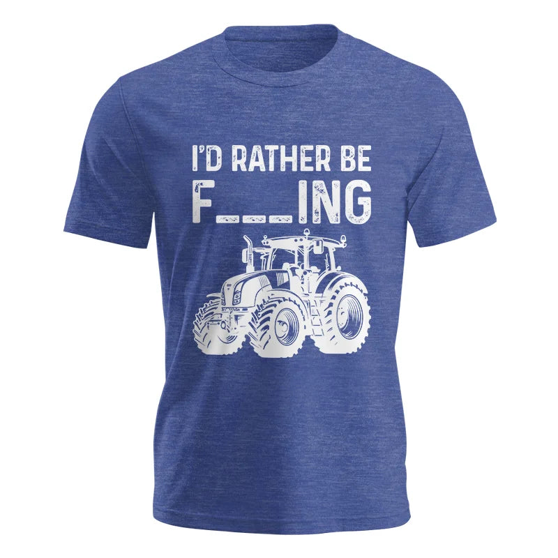 Funny I Would Rather Be Farming Tractor 2 - Unisex Jersey Short Sleeve Tee