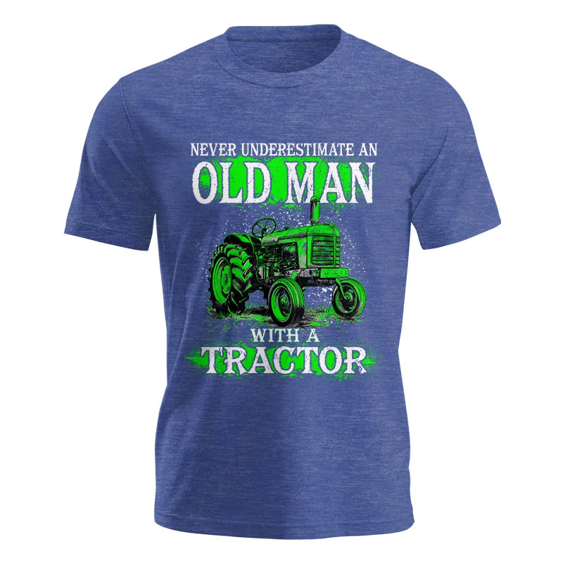 Image of Funny Quote Never Underestimate Old Man Tractor - Unisex Jersey Short Sleeve Tee