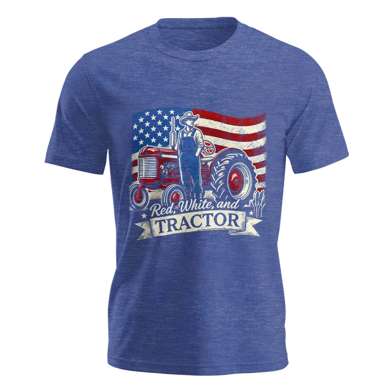 Red White And Tractor - Unisex Jersey Short Sleeve Tee