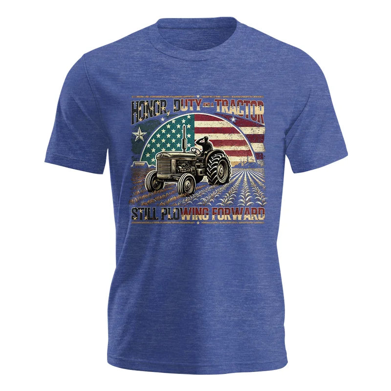 Image of Veteran Farmer Honor Duty And A Tractor 1 - Unisex Jersey Short Sleeve Tee