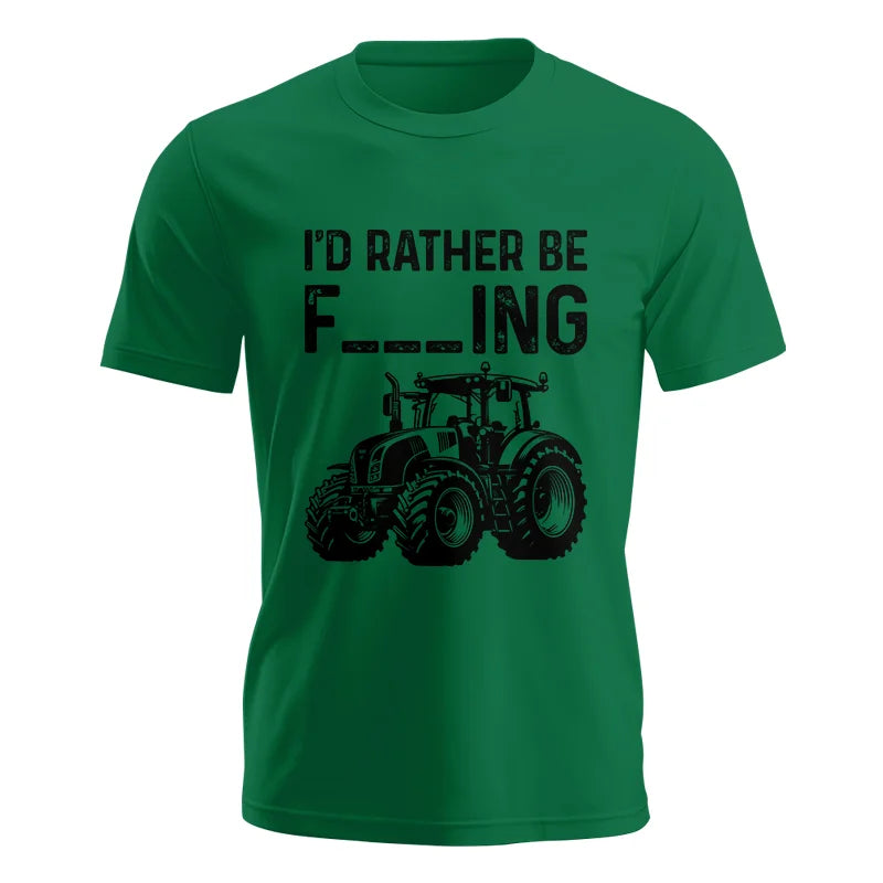 Funny I Would Rather Be Farming Tractor 1 - Unisex Jersey Short Sleeve Tee