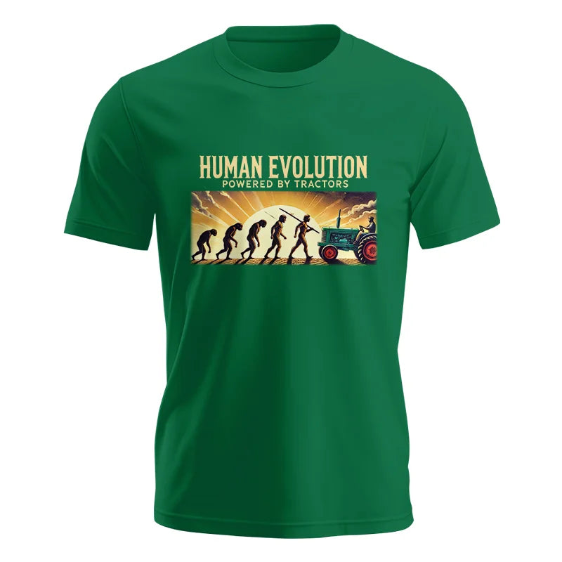 Human Evolution Powered By Tractors - Unisex Jersey Short Sleeve Tee