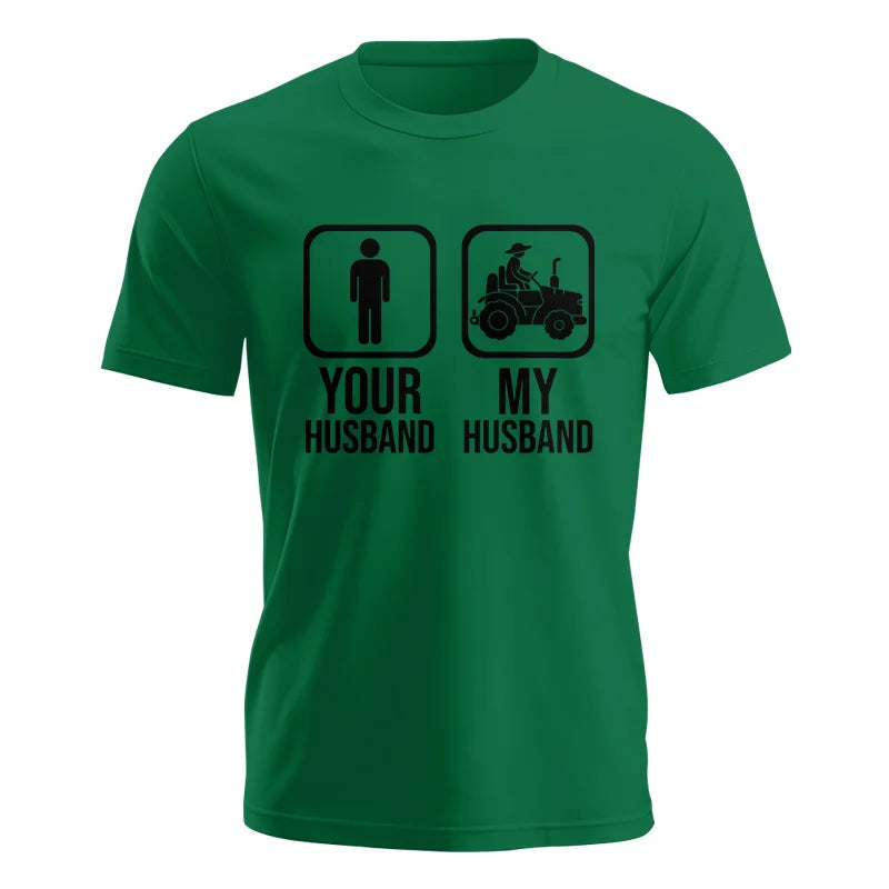 Image of My Husband Is Cooler Than Yours Funny Farm Tractor 2 - Unisex Jersey Short Sleeve Tee